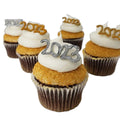 Chocolate 2023 graduation cupcakes in cu or csu gold