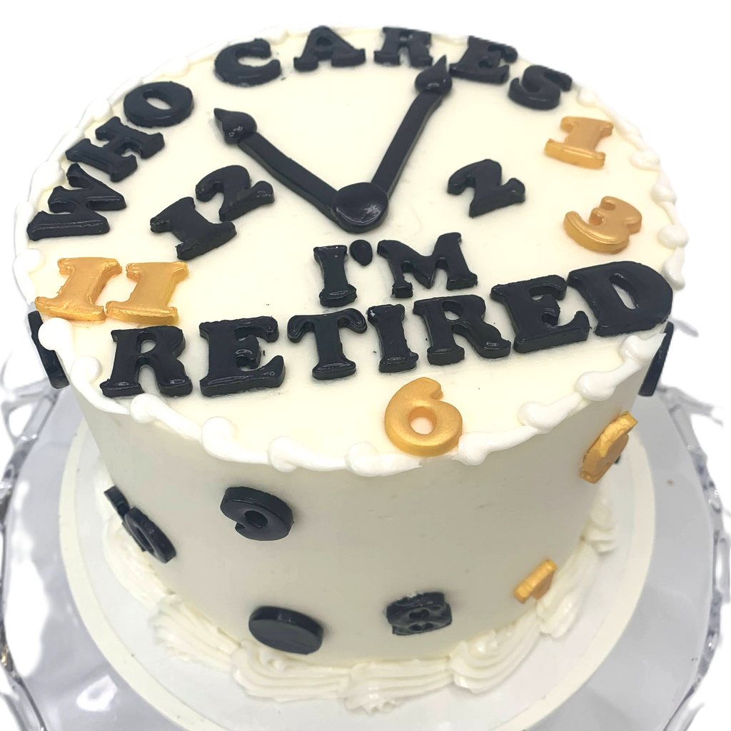 Who Cares What Time It Is? Retirement Cake