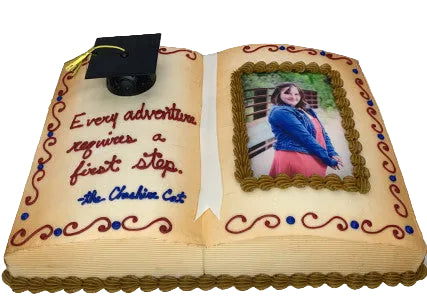 Graduation Book and Photo Cake