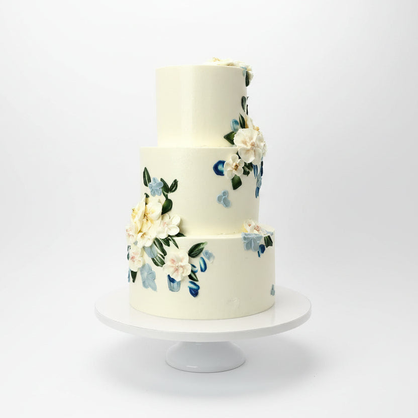 Palette Painted Floral Cake