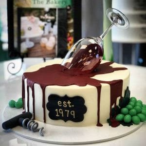 The Makery Cake Company Spilled Wine Cake
