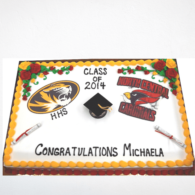 Graduation sheet cake with images