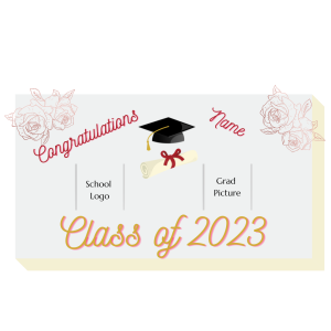Simple Graduation Sheet Cake with Photo
