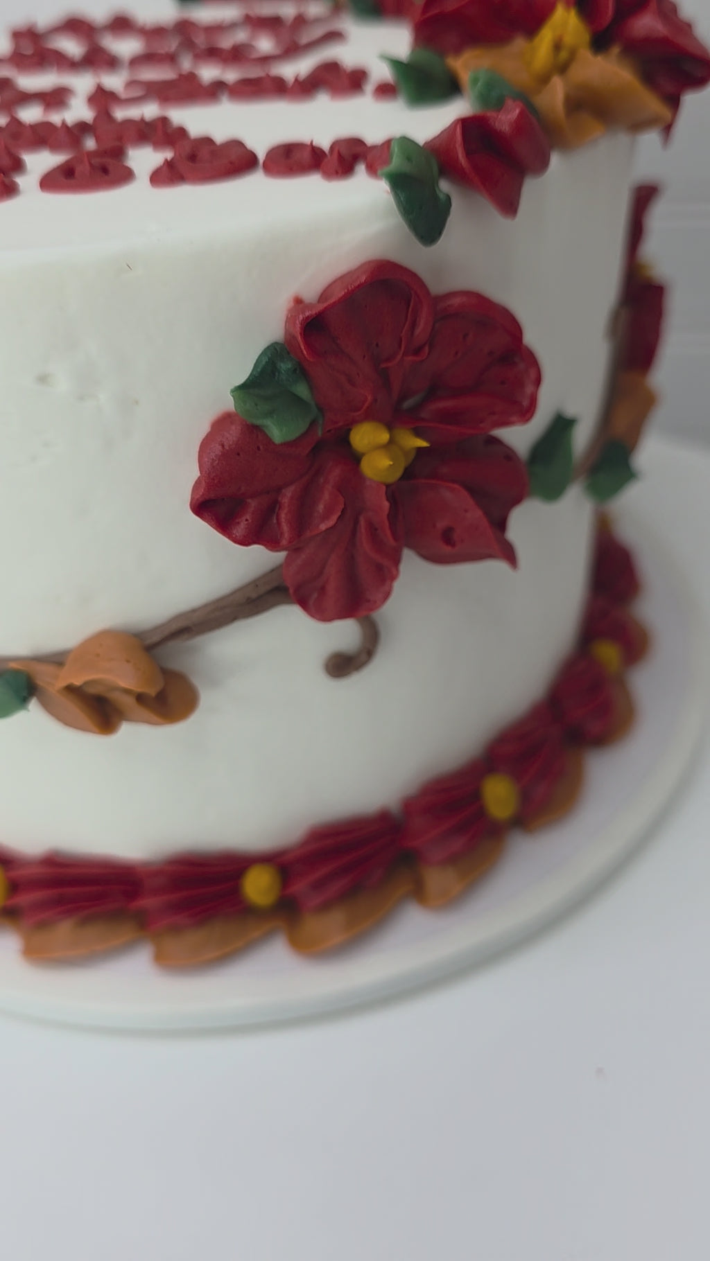 Fall flower cake