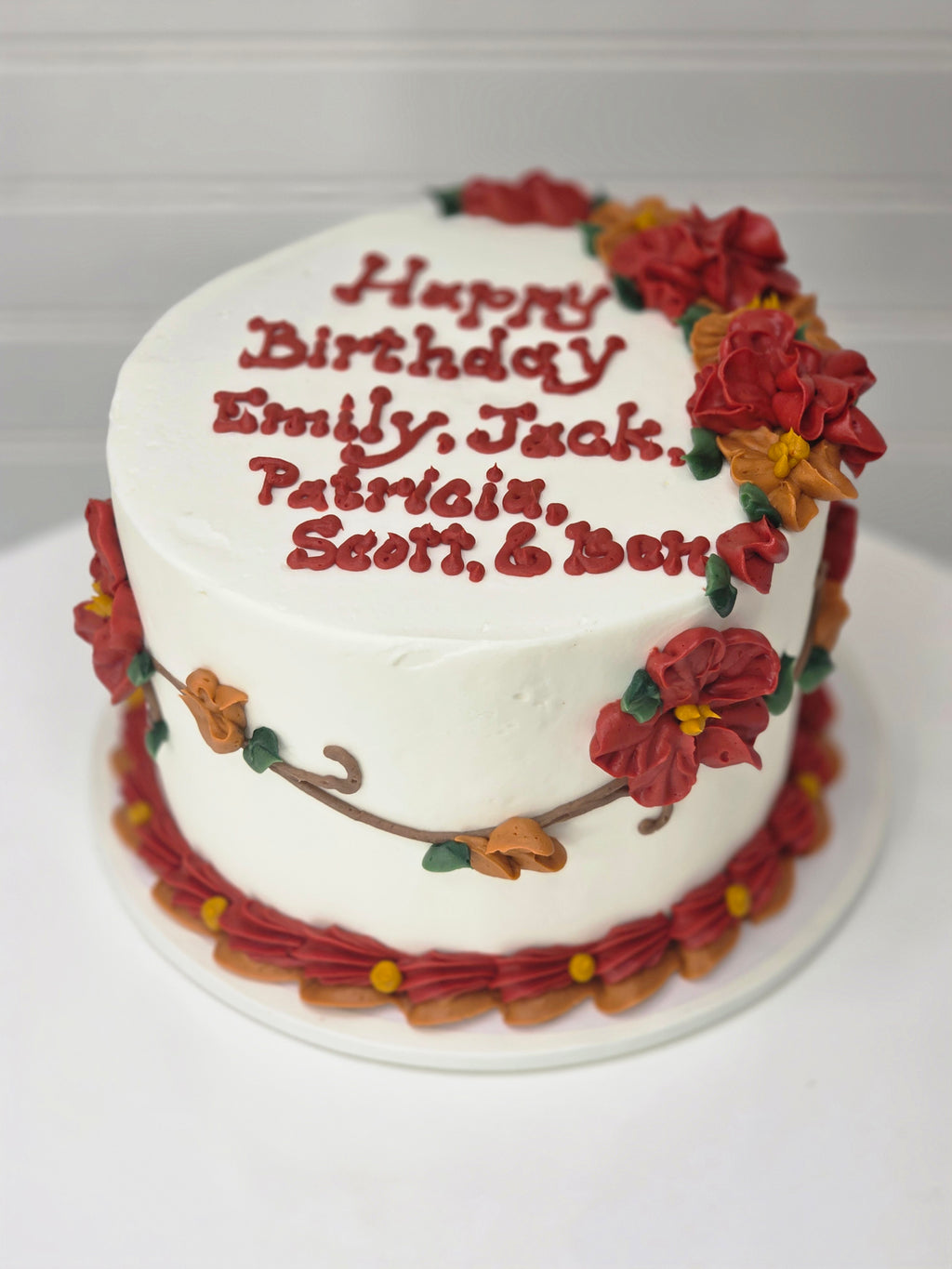Fall flower cake