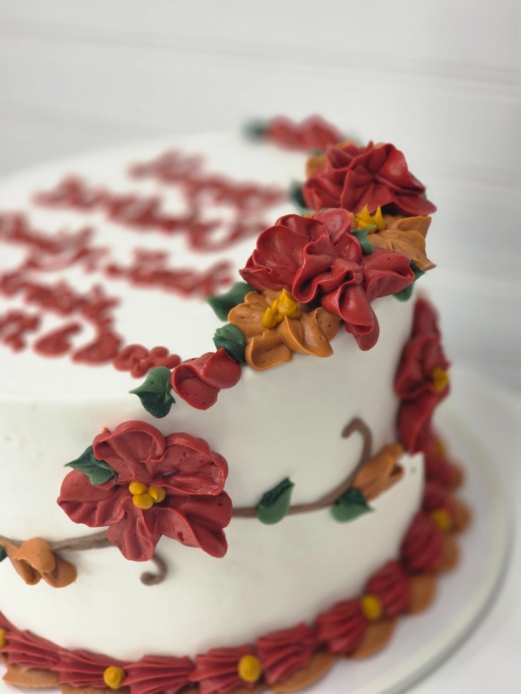 Fall flower cake
