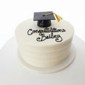Simple, Black and White Graduation Cake
