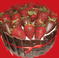 cake with berries and chocolate