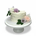 Wavy texture and pearl cake